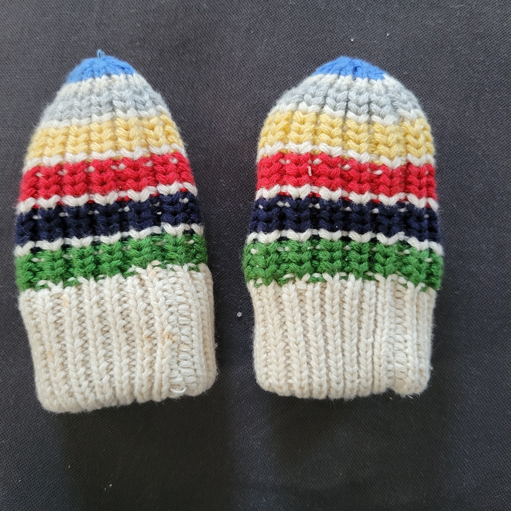 GAP Kids Striped Knit Mittens - Red, Yellow, Green, Blue